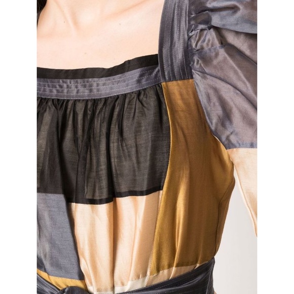 NWT Ulla Johnson Ismene Patchwork Cotton Silk dress - Picture 8 of 12